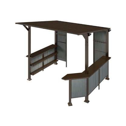 Alora Premium Outdoor Hardtop Grill Gazebo With Shelves (9x10)