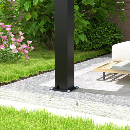 Alora Modern Durable All-Weather Outdoor Pergola With Aluminum Frame And Steel Louvers (10x19)