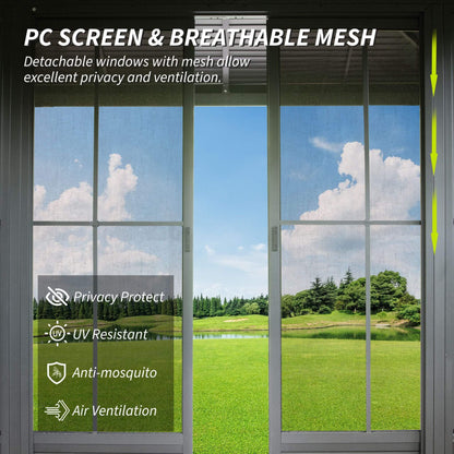 Alora Outdoor All-Season Solarium Sunroom Gazebo With Galvanized Steel Roof (21x11)