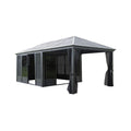 Alora Outdoor All-Season Solarium Sunroom Gazebo With Galvanized Steel Roof (21x11)