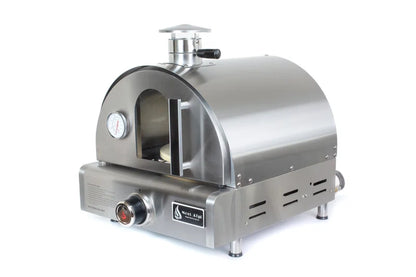 MAPZ-SS 12000 BTU Multi-Fuel Countertop Table Top Stainless Steel Portable Outdoor Cooking Kitchen Backyard Propane Gas Pizza Making Baking Oven Roasting Grill - Pizza Stone Included