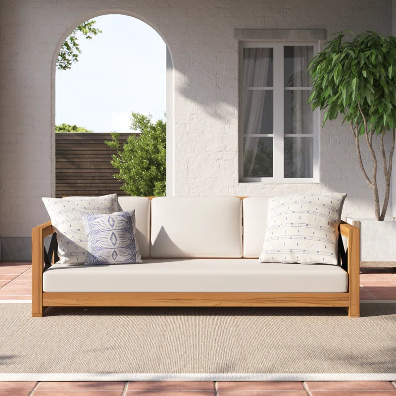 Vella 83.5'' Wide Straight Patio Sofa with Cushions