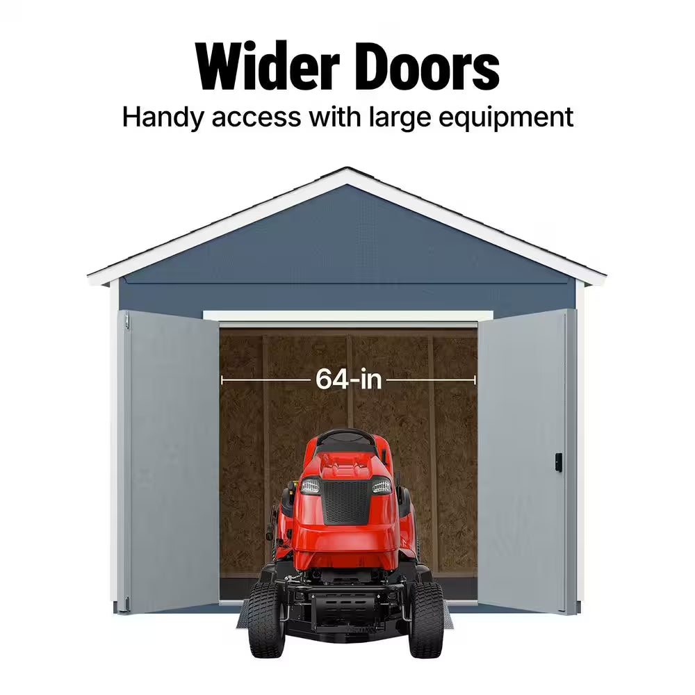 DIY Rookwood 10 Ft. X 12 Ft. Pre-Cut Wood Shed with Floor - Outdoor Storage Kit (120 Sq. Ft.)