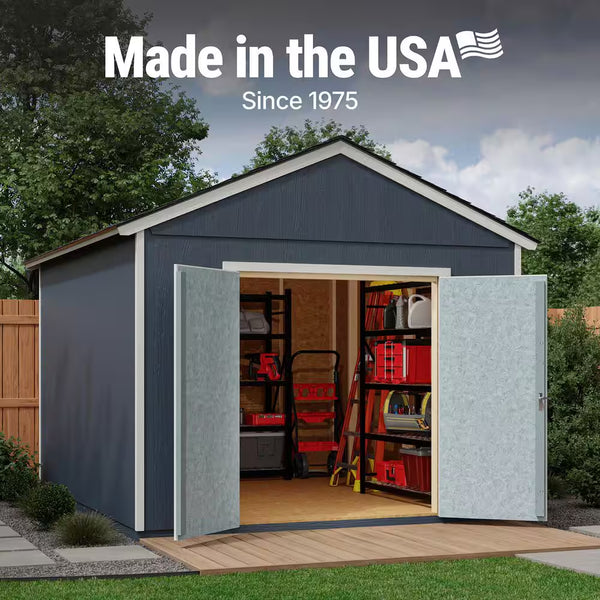 DIY Rookwood 10 Ft. X 12 Ft. Pre-Cut Wood Shed with Floor - Outdoor Storage Kit (120 Sq. Ft.)