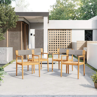 Alora Premium 5-Piece Acacia Wooden Outdoor Furniture Patio Set With Dining Chairs And Table