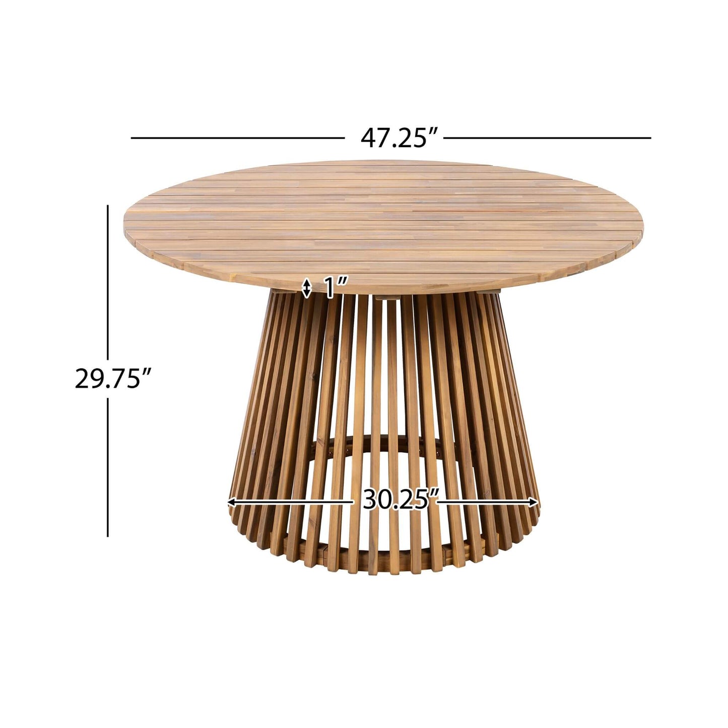 Alora Premium 5-Piece Acacia Wooden Outdoor Furniture Patio Set With Dining Chairs And Table