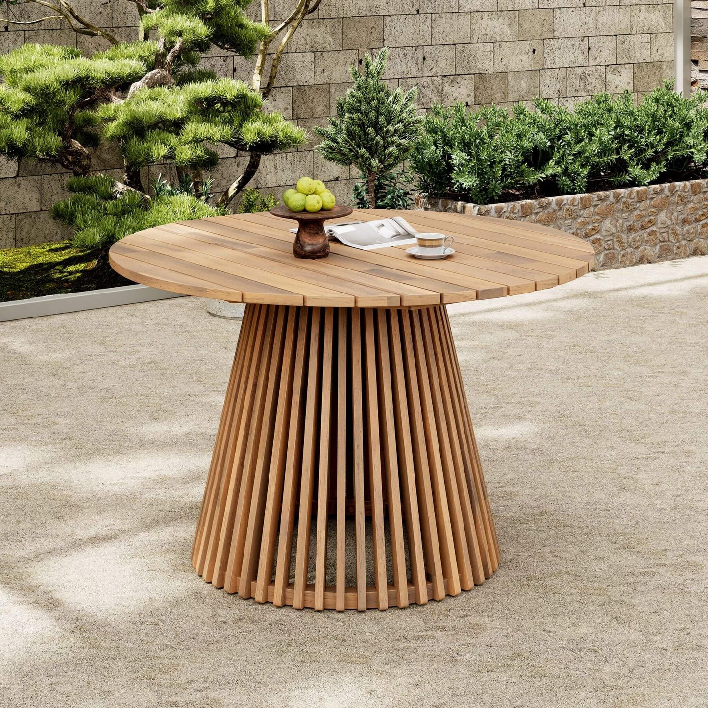 Alora Premium 5-Piece Acacia Wooden Outdoor Furniture Patio Set With Dining Chairs And Table