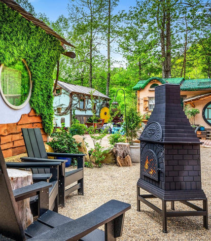 Casita Grill Chiminea Outdoor Fireplace Wood Burning Firepit and Pizza Oven