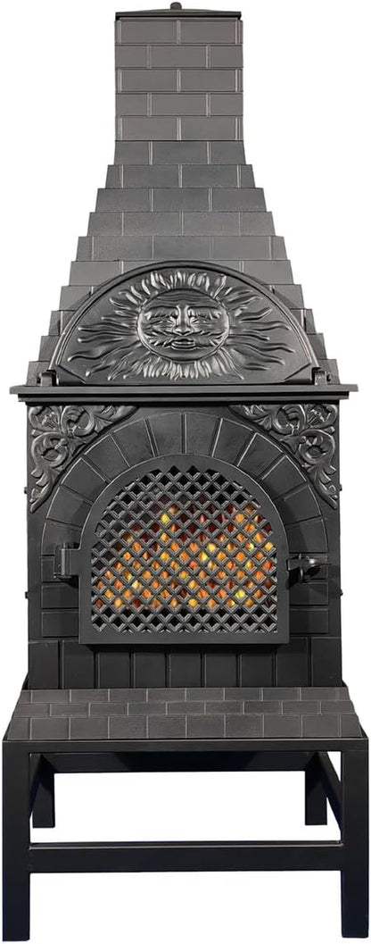 Casita Grill Chiminea Outdoor Fireplace Wood Burning Firepit and Pizza Oven