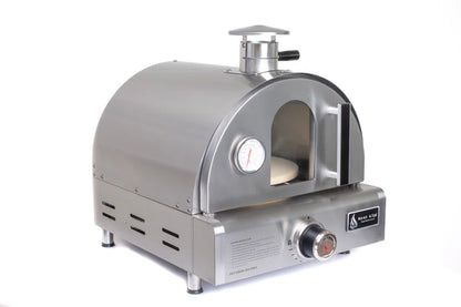 MAPZ-SS 12000 BTU Multi-Fuel Countertop Table Top Stainless Steel Portable Outdoor Cooking Kitchen Backyard Propane Gas Pizza Making Baking Oven Roasting Grill - Pizza Stone Included