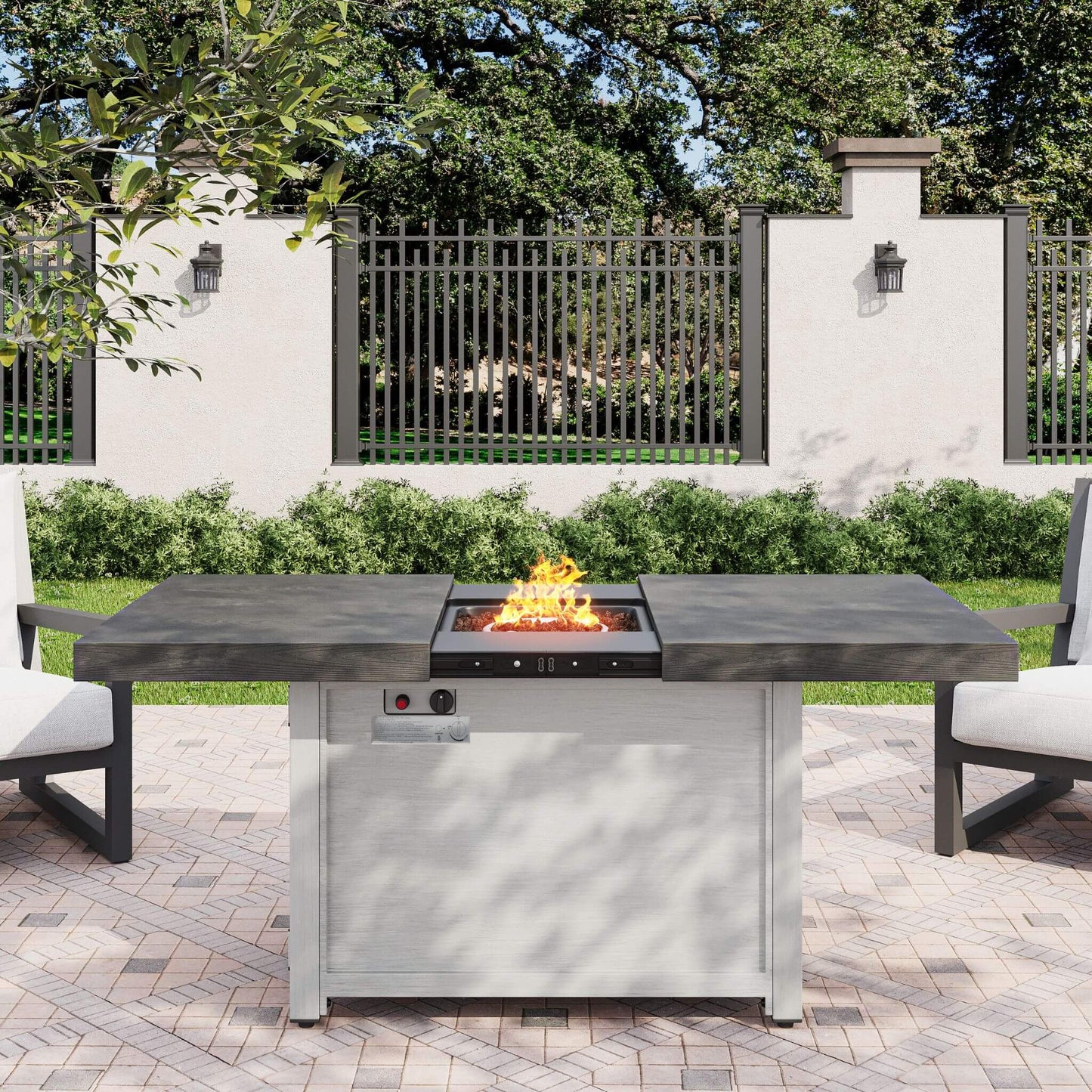 Alora Premium 50K BTU Rectangle Outdoor Aluminum Fire Pit Table
