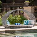 Alora Large 2-Person Abigal Outdoor Wicker Daybed With Aluminum Frame And Cushions