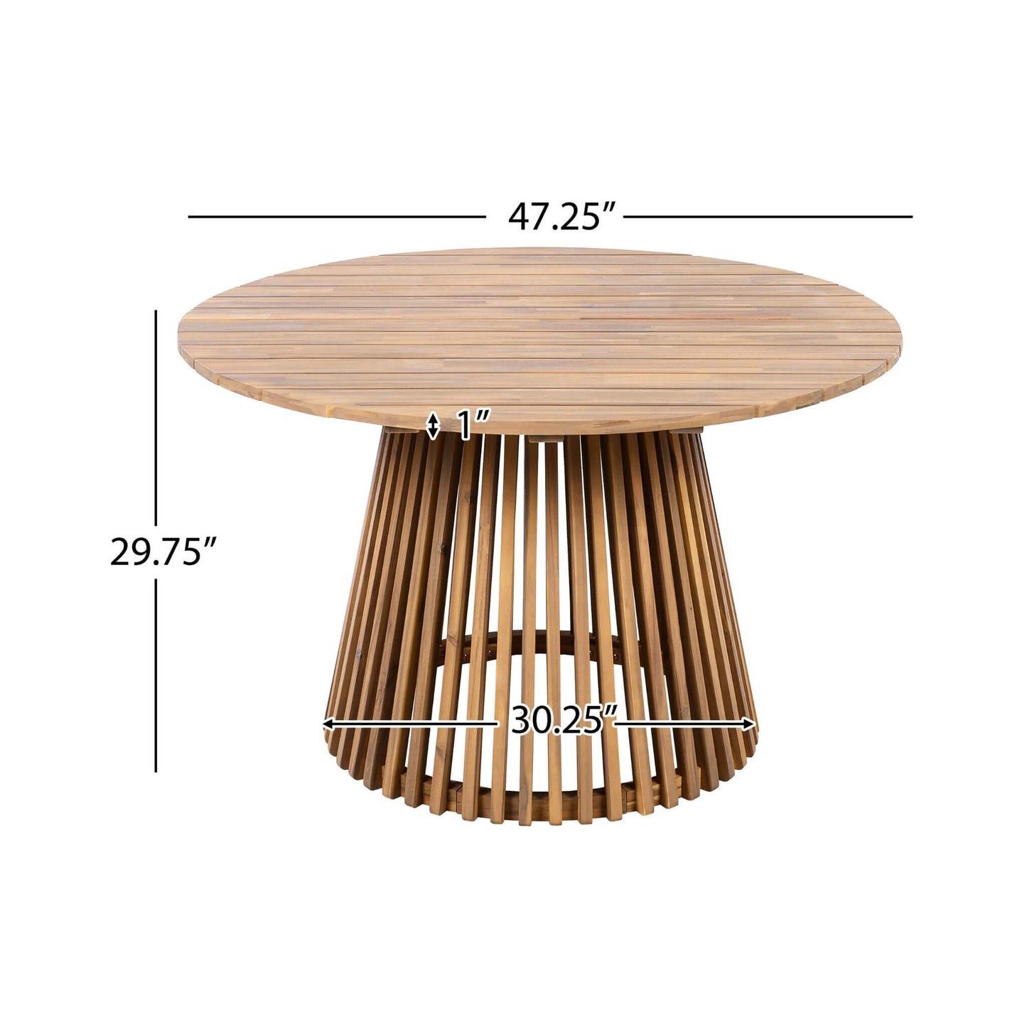 Alora Premium 5-Piece Outdoor Acacia Wood Patio Furniture Set With Braided Dining Chairs, Cushions, And Dining Table