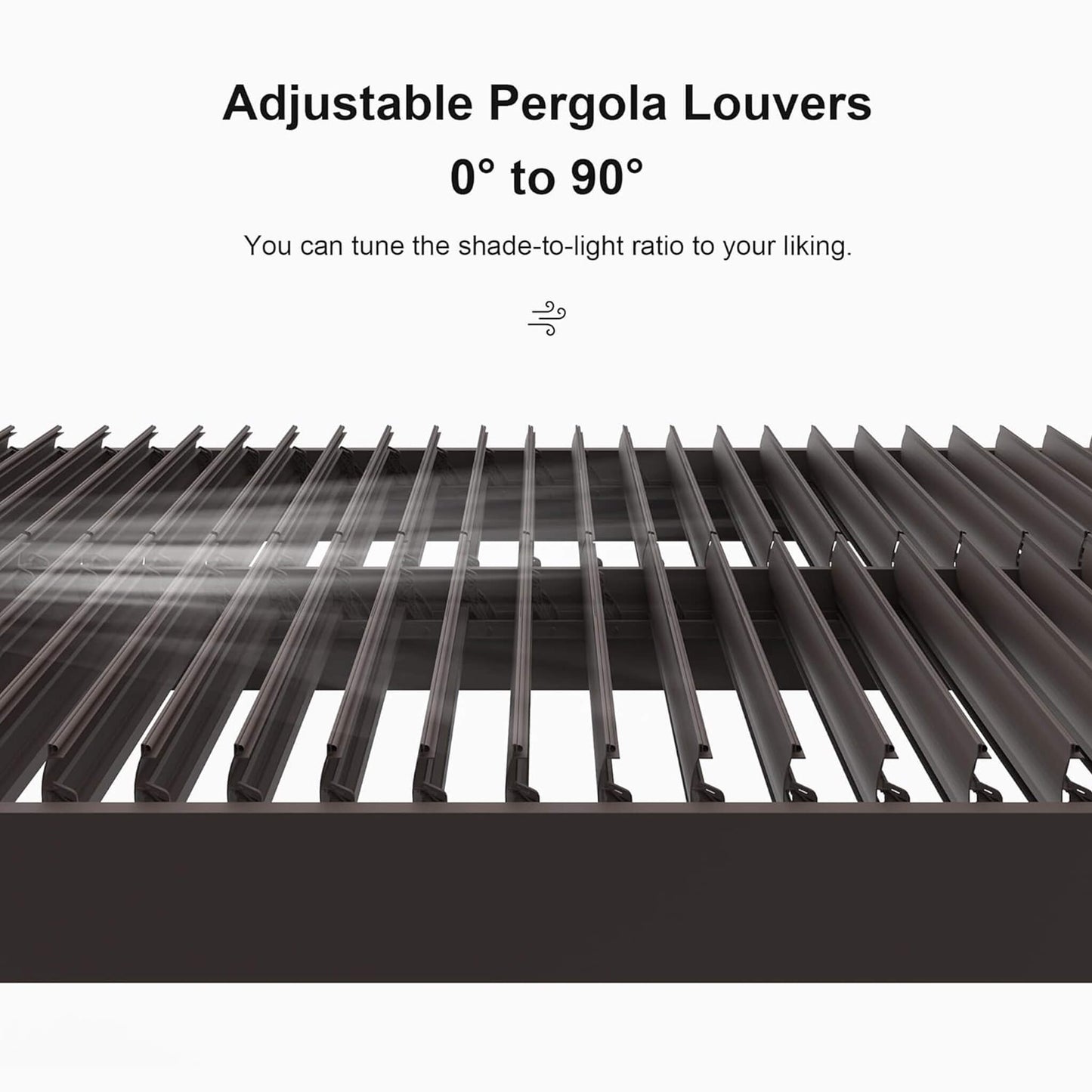 Alora Premium Outdoor Aluminum Louvered Patio Pergola With LED Lights
