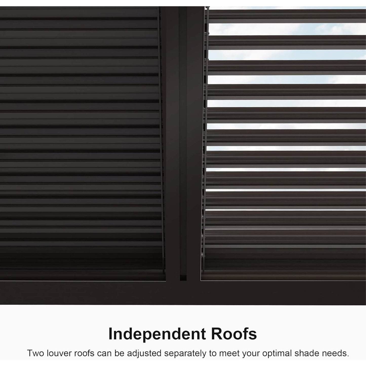 Alora Premium Outdoor Aluminum Louvered Patio Pergola With LED Lights