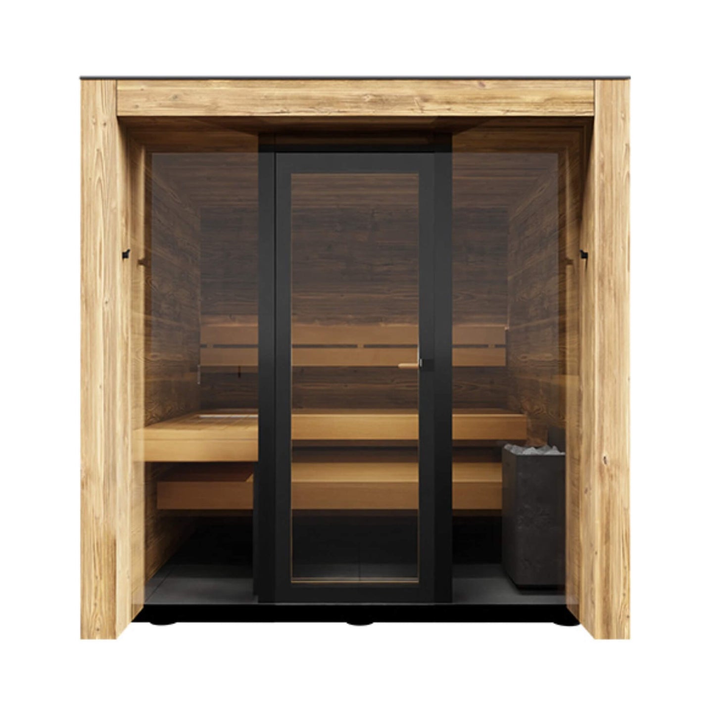 ThermaSol Fortis Fully-Assembled 4-Person Outdoor Sauna Cabin (Made-To-Order)