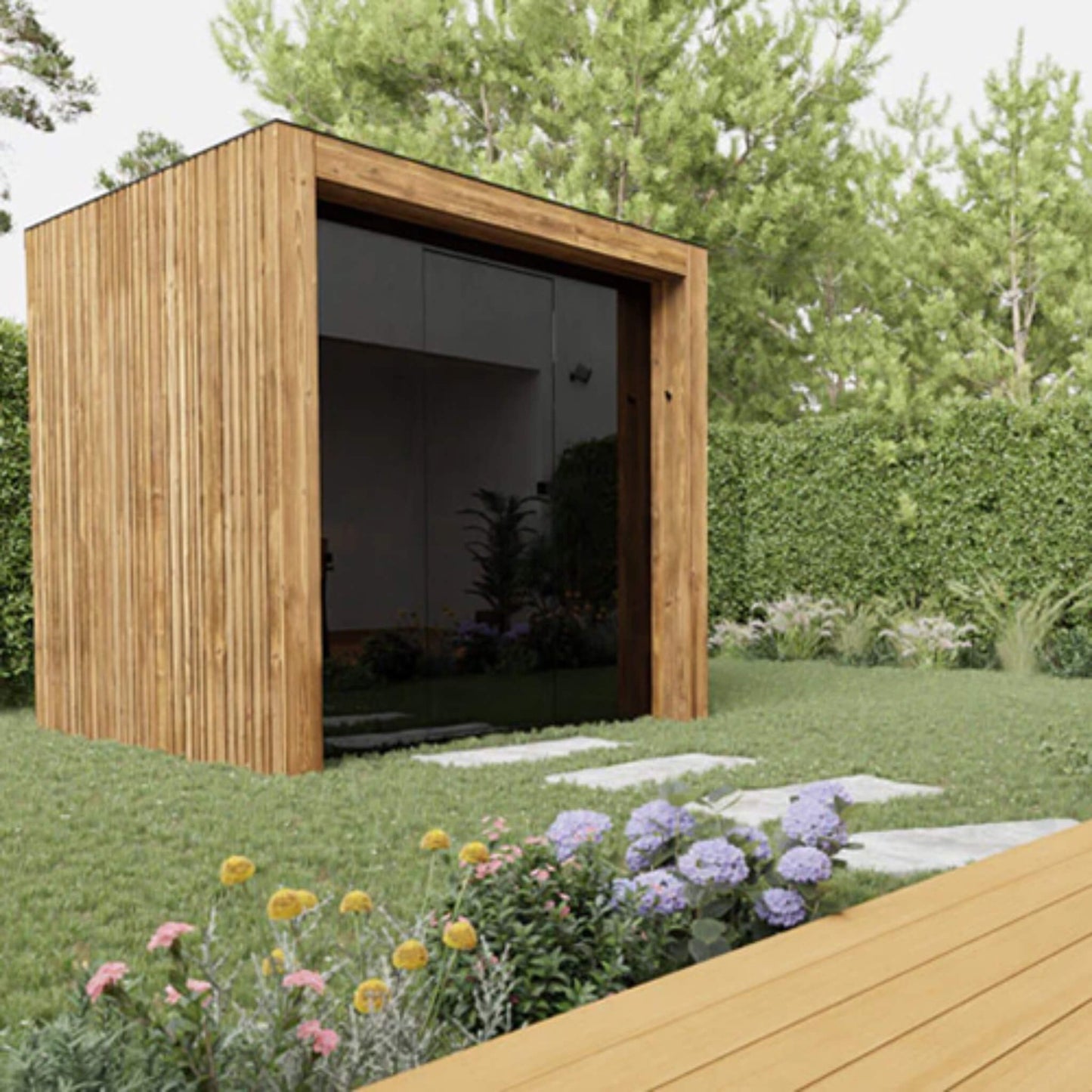 ThermaSol Fortis Fully-Assembled 4-Person Outdoor Sauna Cabin (Made-To-Order)
