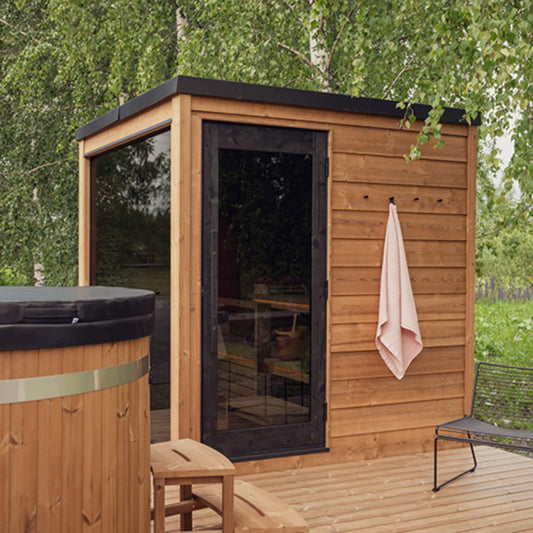 ThermaSol Nordic Dawn 4-Person Fully-Assembled Outdoor Sauna Cabin (Made-To-Order)