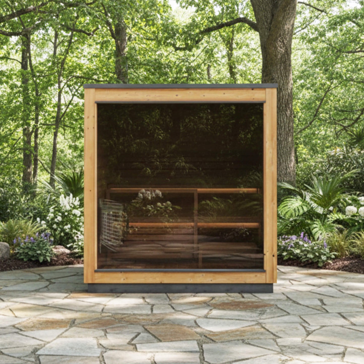 ThermaSol Nordic Dawn 4-Person Fully-Assembled Outdoor Sauna Cabin (Made-To-Order)