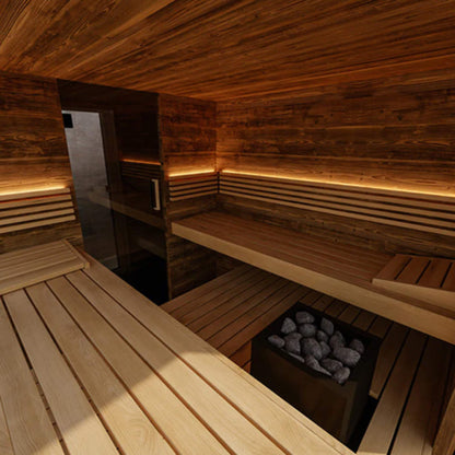 ThermaSol Ombra Fully-Assembled 5-Person Outdoor Sauna Cabin (Made-To-Order)