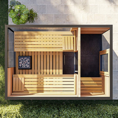ThermaSol Ombra Fully-Assembled 5-Person Outdoor Sauna Cabin (Made-To-Order)