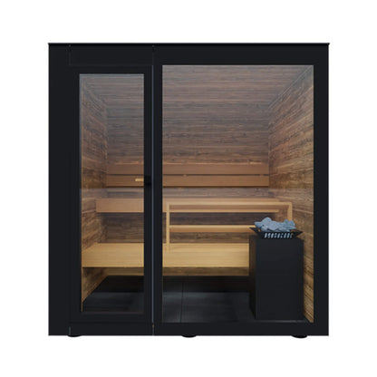 ThermaSol Spectra 4-Person Fully-Assembled Outdoor Sauna Cabin (Made-To-Order)