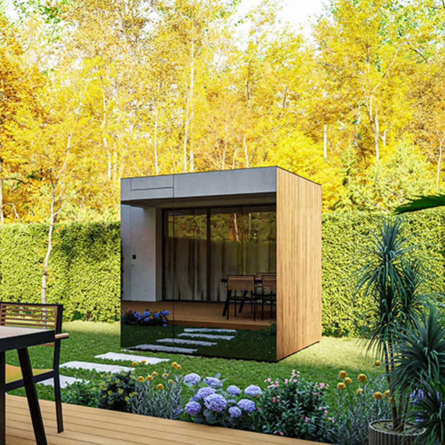ThermaSol Spectra 4-Person Fully-Assembled Outdoor Sauna Cabin (Made-To-Order)