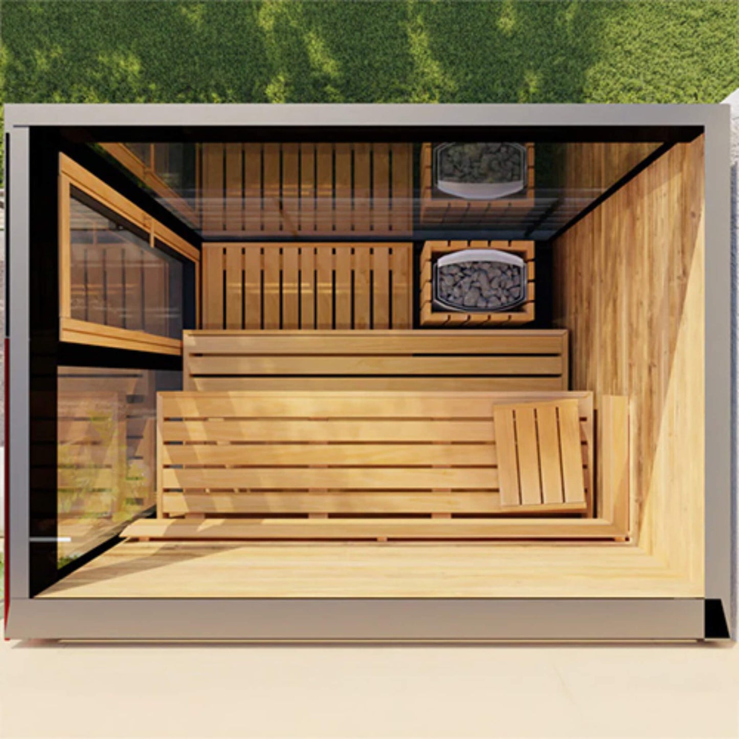 ThermaSol Vera 3-Person Fully-Assembled Outdoor Sauna Cabin (Made-To-Order)