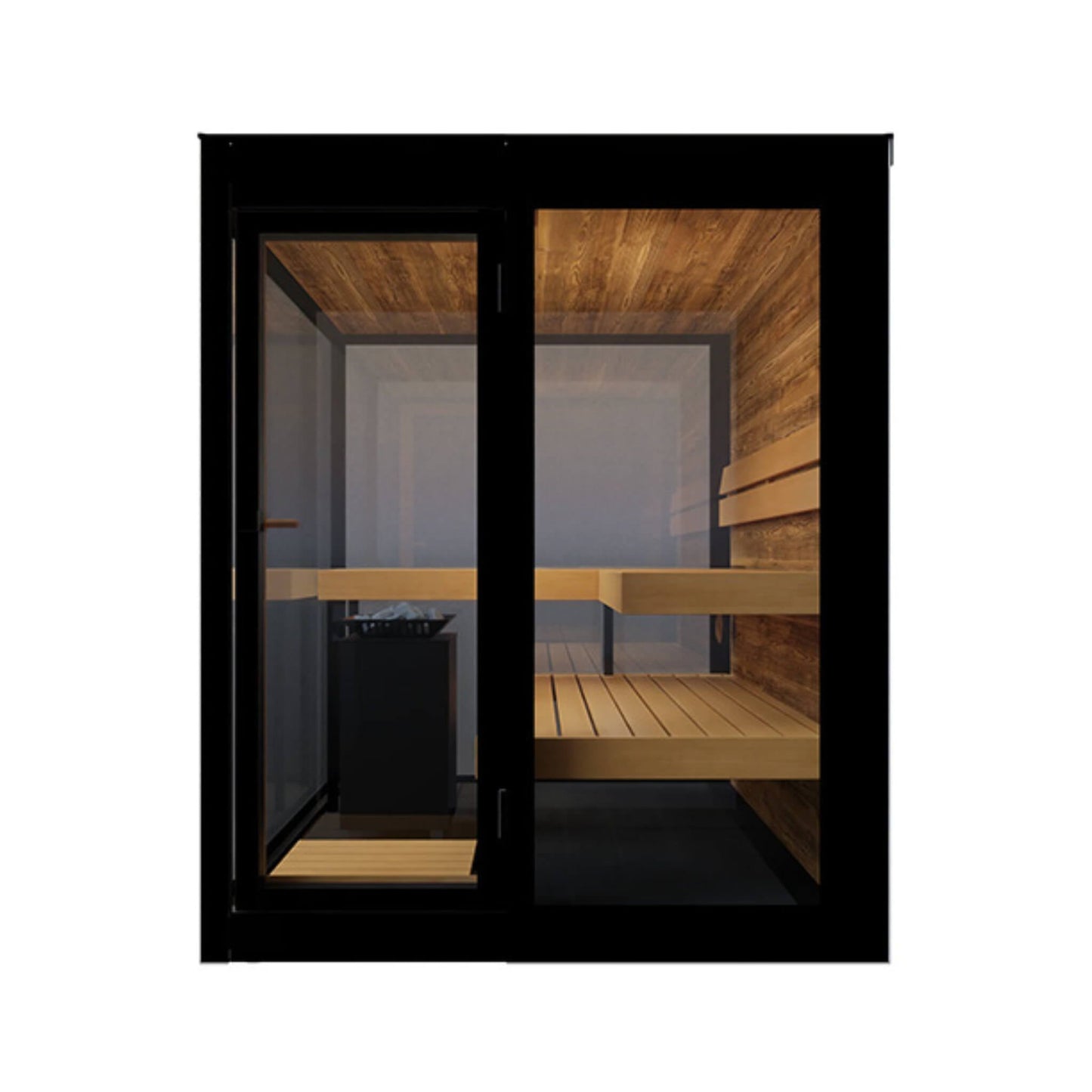 ThermaSol Vue 4-Person Outdoor Mirrored Glass Sauna (Made-To-Order)