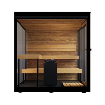 ThermaSol Vue 4-Person Outdoor Mirrored Glass Sauna (Made-To-Order)